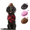 Köpek giyim evcil hayvan kovboy şapka başlık batı kedi komik evcil hayvan köpekler prop cosplay aksesuarları