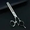 Haarschaar 5,5/6 "440C Swivel Hair Scissors Hairdressing Scissors Barber Razor Dunning Roterende duim scheerhendingen zwengel handvat schaar rotatie