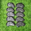 Skull Head Golf Irrons Cover 10pcs Wood Driver Protect HeadCover Golf Accessoires Putter Golf Iron Club Head Cover 240424