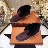 Loro Piano LP Designer Mens Scarpe di lusso Scarpe vendita in fabbrica Stivali in pelle Velvety Fashion in stile British Wald Man Warm Women Wele Lazy Brand Walks Walk Flats