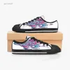 Designer Men's Women Diy Custom Shoes Low Top Canvas Skateboard Three Black Cool Custom UV Printed Sneakers