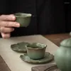 Tazze da tè fatte a mano retrò master tazza creativa foglia di lotus xh192