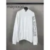 Hoodie W8om Balenciigss Uzun Paris Hoodies Aile Yapışkan Bant Unisex Mektup Baskı Kazak Gevşek Gündelik Yüksek Kollu Kapüşonlu Versiyon B Kağıt F4S0