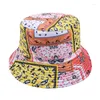 Berets Bucket Hat in Cotton Made Unisex Summer Beach Shats Outdoor Cap для женщин мужски контрастируют цвет солнца UV Prote