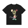 Мужские рубашки T Harajuku Streatwear Cartoon Print Print Черные белые летние футболки для мужчин и женщин с короткими рукавами мешковаты