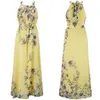 Abito estivo Donne Donne Bohemian Stampato Chiffon Beach Maxi