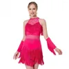 Scary Wear Dance Dance Robe Rhinestone Sequin Flapper Party Latin Salsa Ballroom Dancing