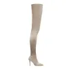 Buty 2021 Udka wysokie buty nad kolanami Elastyczne buty Kobiety Botas Mujer Sexy Knee High Heels Buty Nowa jesień zima