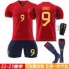 Soccer Sets Tracksuits Mens Tracksuits 2223 Spain Home Red 9 Gavi 7 Morata 10 Pedri World Cup Football Kit