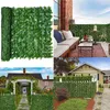 Artificial Leaf Fence Hedge Wall Outdoor Garden Decoration Privacy Screen Protect Ivy Vertical Courtyard FENC 240425