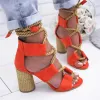 Stivali Jianbudan Summer Wearge Women Sandals Round Heels Fish Mouth Sandals Woman Canta Rope Up Female Platform Sandals Taglia 3443