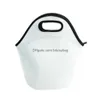 Sublimação em branco lancheiras bolsa bolsa reutilizável caixa térmica de transporte bolas de caixa de caixa de bolsas de colar