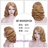 Designer high-quality wigs hair for women Wig Water Wave Pattern Golden Hair Light Gold Shenzhen Hand Push Full Head