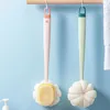 Uzun saplı çift taraflı duş fırçası yeniden kullanılabilir arka peeling scrubber yumuşak arka fırça dayanıklı banyo soofahlar 240418
