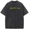 Herr t-skjortor guldbergen kort ärmen t-shirt 230g mode casual tvättad vintage sommar bomull blekt t-shirt