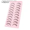 Faux cils 3/10 paires de cils Eyes Cat Eyes Natural Longs cils 3D Fil de vison Full Fily Makeup Makeup Extension Tool Q240425