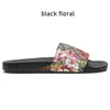 Designer tofflor för kvinnor denim blå svart ljus gummi glidande rosa duk gröna blommor manus logotyp sandaler kvinnor platt strand glider sommar toffel lyx sandal