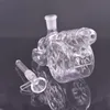 Design di artiglieria 3D all'ingrosso Design in vetro da tampone bongs gialli con doccia per doccia Perc bong 14mm tubi di tabacco d'acqua femmina con pentola di bruciatore o fumatori di olio downstem