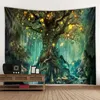 Tapissries Tree 3D Printing Tapestry Wall Hanging Hippie Room Art Decoration Filtar Bodet Bohemian Home