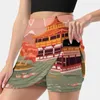 Saias Kyoto Golden Pagoda Salia de moda coreana Verão para mulheres Produço leve calafrio