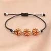 Bracelets de charme bracelet de balle de style sport minimaliste pour femmes hommes de cire noire