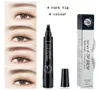 8pcslot 4 Micro Fork tip Eyebrow Tattoo Pen Fine Sketch Liquid Eyebrow Pen Waterproof Tattoo Durable Henna Eye Brow Pencil Makeup1890291