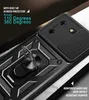 Cell Phone Cases For Tecno Pova 5 Phone Case Slide Camera Protection Phone Case For Tecno Pova 5 Pova5 Armor Car Magnetic Ring Holder Back Cover 240423