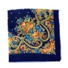 Schals 130 130 cm atmungsaktiv dünner russischer Nationalplatz Schal Frauen Luxus Blumendruck Ethnischer Schalbandana Foulard Femme Strand gestohlen