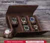 Cas de boîtes de montre Geniune en cuir boîtier Affichage pour 6 ES Organisateur de stockage Hommes ES Roll Souching Boîte de bijoux J220829739943