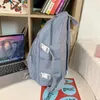 Backpack Girls Girls Shoolbag Moda à prova d'água para adolescentes kawaii bookbag preto viagens mochila saco de laptop feminino