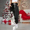 Women's Pants Ladies Slacks Sweatpants Christmas Print Bouquet Foot Drawstring Waist Womens Wide Leg For Summer