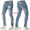 Jeans rasgados 4xl Designer masculino joelho rasgado zíper angustiado calça as calças de jeans masculinas