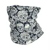 Mode ansikte masker nacke gaiter socker skalle blommor bandana nacke täcke tryckt dag av de döda balaclavas wrap halsduk huvudkläder ridning unisex vuxen vinter y240425