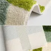 カーペットTufting Carpet 40*120 cmプラッシュアンチスリップソファエリアラグベッドルームベッドサイドフロアマット家庭用群れ散布クッションカラーブロッキンググリッド