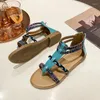 Sapatos casuais para mulheres 2024 zip sandálias femininas verão pitada diária dedo feminino sandalias planas de mujer