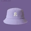 Bollkapslar Enkel Vintag Purple Womens Bucket Hat Baseball Nail Winter HA Q240425