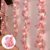 Strängar körsbärsblomsträng ljus 2m 20led Garland konstgjorda blommor vinstockar fairy lampor för sovrum bröllopsfest dekoration