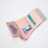 Wallets Women's Wallet Cute Short Trifold PU Leather Small Purse Girls Money Bag Card Holder Ladies Female 2024 Fashion