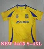 24/25 Gignac Tygres Uanl Soccer Jerseys 2024 2025 Мексика Лига Земля День MX Варгас Акино Писарро Николас Ф. Таувин Футбольные рубашки Maillots XXXL 4xl