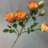 Fiori decorativi Tongfeng 6 Head Rose Bouquet Silk Artificial Silk Bride Wall Wedding Party Ornamenti di fiori secchi