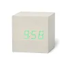 Horloges qualifiées numériques en bois à LED d'alark