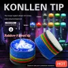 Billiard KONLLEN Cue Tips Rainbow Tips 11/14mm Multilayer Cuetips Snooker Hardness S/SS/SX/M/MH/H Pig Skin CRICAL Cue Tip Accessories