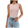 Tank camisole Scolletta femminile senza maniche a costola a costola a costola canotta a tasante casual canotta canotta con reggiseno con filo per donne