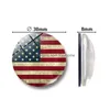 Magnets de refrigerador US FLAG REFRIGORADOR DE REFIGORADOR DE VIDRIO 30 mm Memo de cúpula Souvenir Drop entrega del jardín del hogar Dhu02