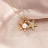 Diamant kettingen Designer sieraden Moissanite klaver hanger kettingen titanium stalen maan liefde ketting mannen vrouwen mode zuster cadeau hebben bloemen natuur choker