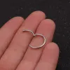 Brincos de 1pc de 6 mm a 16mm de aço inoxidável de aço inoxidável Clicker Ring Ring Hoop Nariz Sepção Helix de hélice DIACH Brincho Jóias