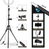 Pography Tripod For Phone Holder Stand With Without Ring Light Selfie LED Po Lamp Fill Camera Video Live 240418