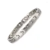 Charmarmband befoshinn kvinnor silver färg rent titan med 99.9998% germanium pärlor hälsa trendiga italienska unisex