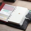 Yiwi a5 a6 a7 black liefe leaf binder notepbook ntenuine кожаный планировщик организатор повестки дня с большим карманом