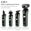 4 en 1 SHAVER ELÉCTRICA LCD Digital Pantalla Digital Razor flotante de tres cabezas Recargable Smart Water Water Type-C Charge 240420